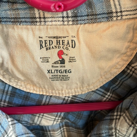 Red Head brand lightweight flannel, XL. - Picture 2 of 4